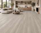 Scandinavian-inspired living room featuring ArmorCore Arctic Mist Oak flooring.