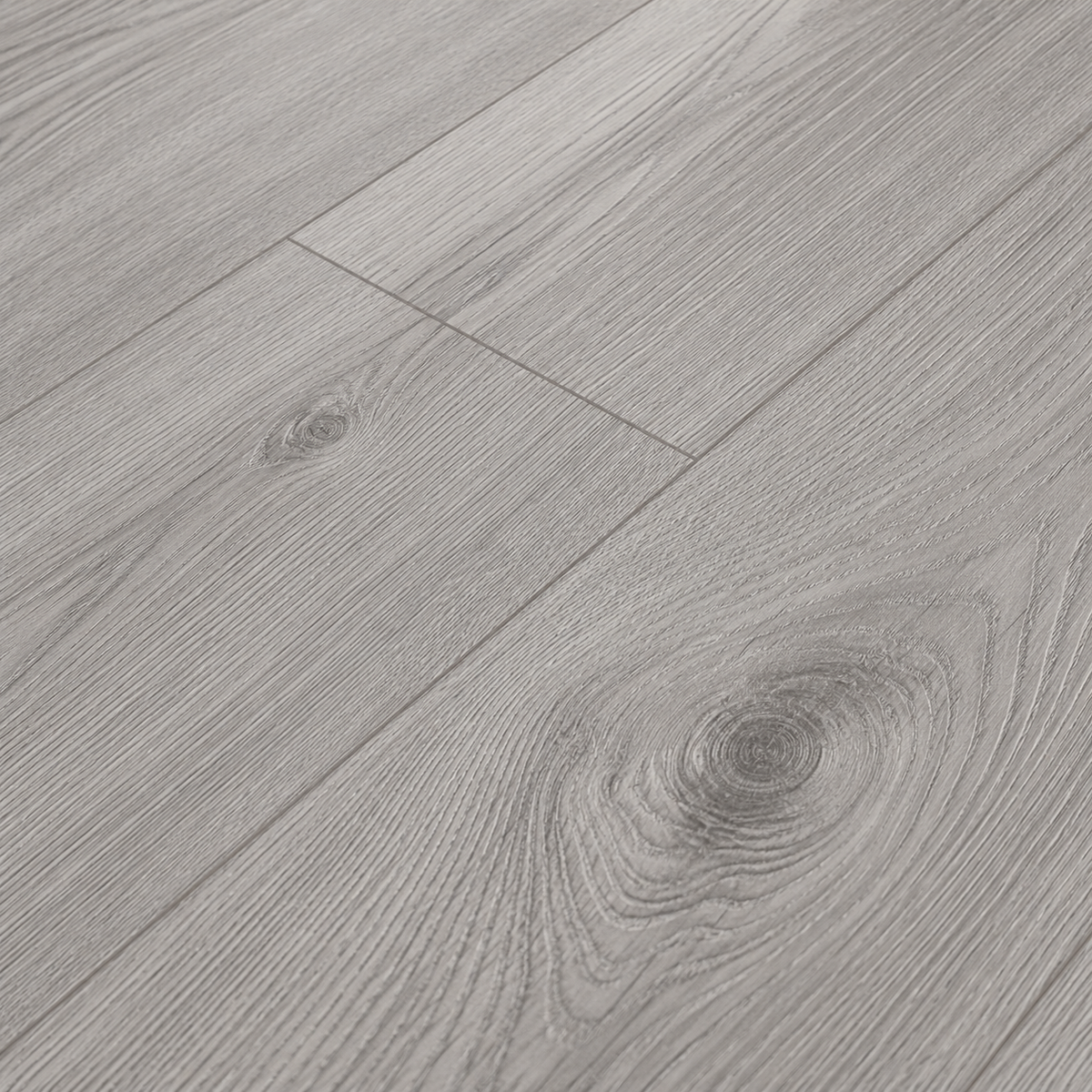 Close-up of ArmorCore Frost Ash Flooring highlighting authentic ash grain, embossed surface texture, and elegant matte finish.