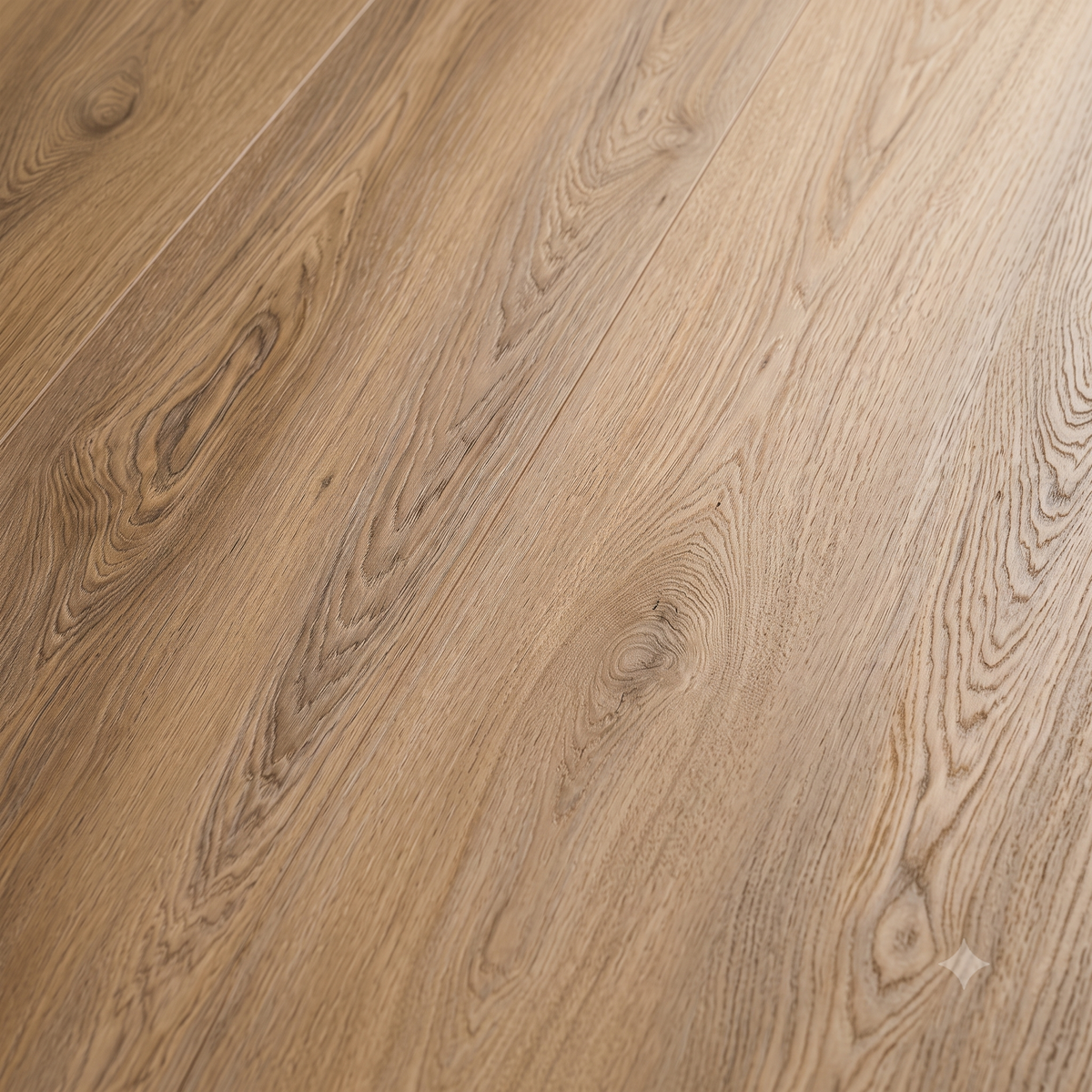 Close-up texture of ArmorCore Premium Heritage Oak Flooring showing authentic cathedral wood grain, embossed surface texture, and matte finish.