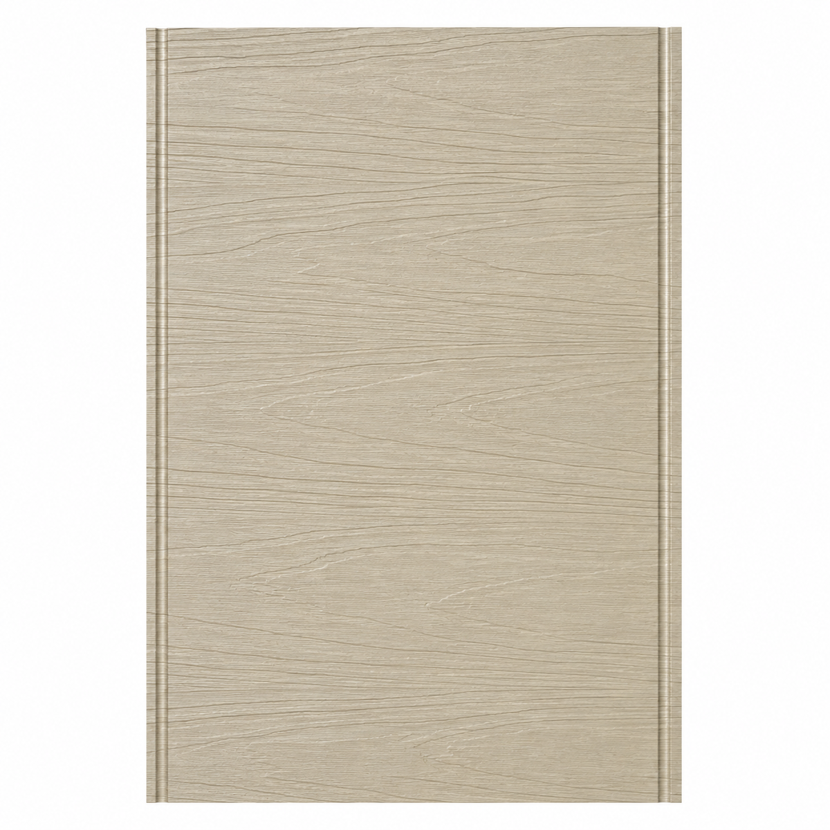 ArmorCore Sandwave Wall Panel featuring Water Flow Wood Grain (Sanding Treatment) with a soft driftwood beige matte sanded finish.